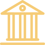 Yellow Governance Building Icon